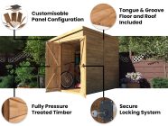 Overlord Reverse Pent Shed 1.8m x 2.4m Features