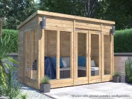 L Glazed Configuration Pressure Treated Summerhouse Closed