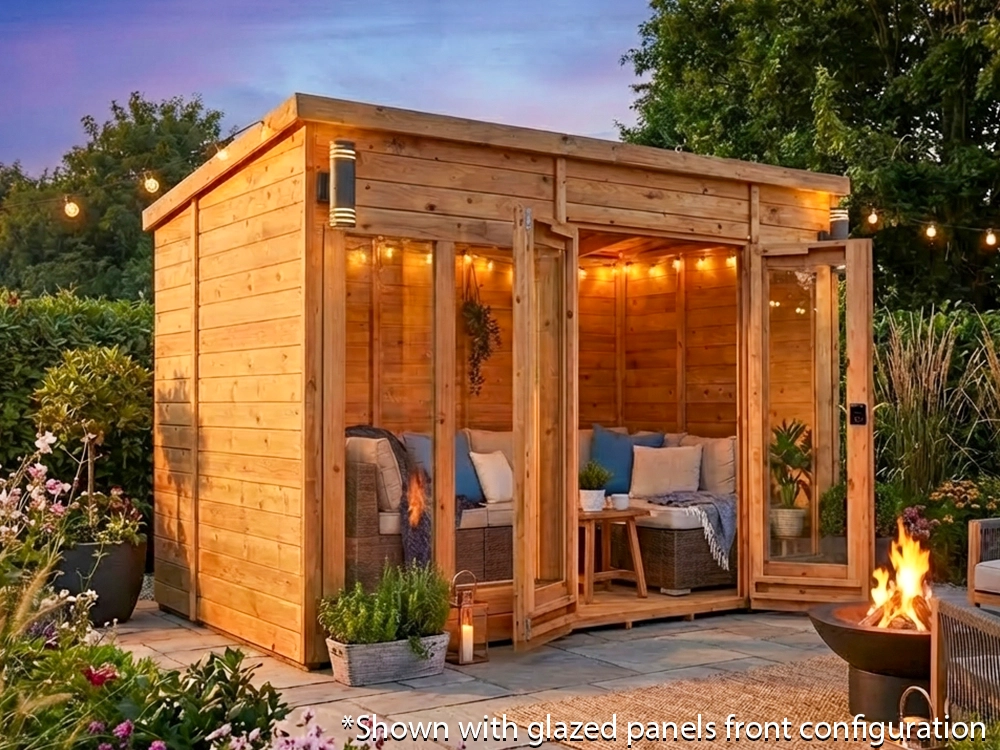 Pressure Treated RagePanda Modular Pent Summerhouse | Dunster House