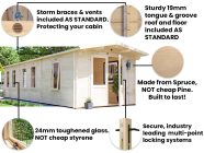 3 x 9 log cabin for sale