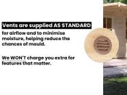 log cabin vents included