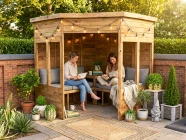 corner garden arbour