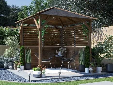 Utopia 200 Louvre Wall Gazebo