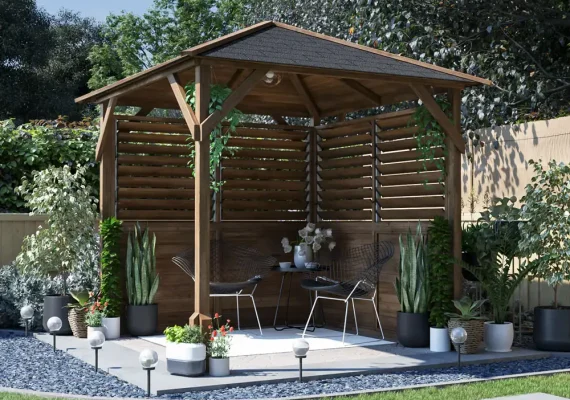 Utopia 200 Louvre Wall Gazebo