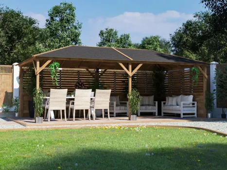 Utopia 630 Louvre Wall Gazebo