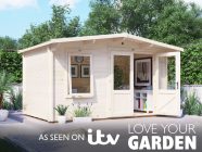Severn 4m x 2.5m Log Cabin as seen on ITV Love Your Garden