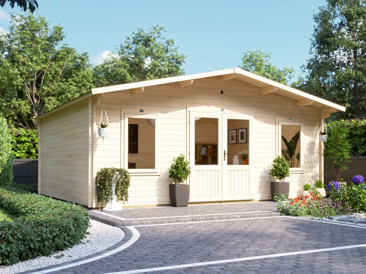 6m x 5m Garden Log Cabin Summer House