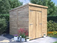 overlord garden shed with pent roof 1.8m x 2.4m double door