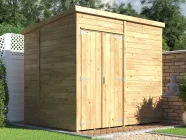 Overlord Modular Pent Garden Shed 2.4m x 1.8m Double Door