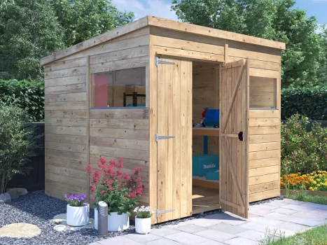 Pressure Treated 15mm Overlord Modular Pent Shed