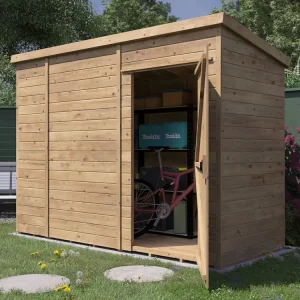 3m x 1.2m pent garden shed overlord