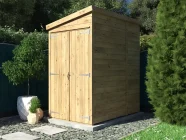overlord modular pent roof shed 1.2 x 1.8 double door