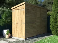 1.2m x 3m pent garden shed overlord double door