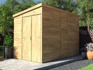 overlord reverse pent shed 1.8m x 3.0m double door