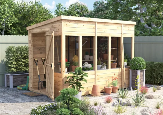 Overlord Modular Pent Potting Shed