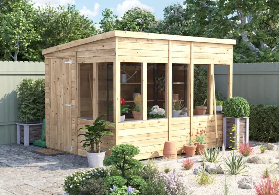 Overlord Modular Pent Potting Shed