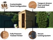 overlord pent garden shed 1.2m x 2.4m features