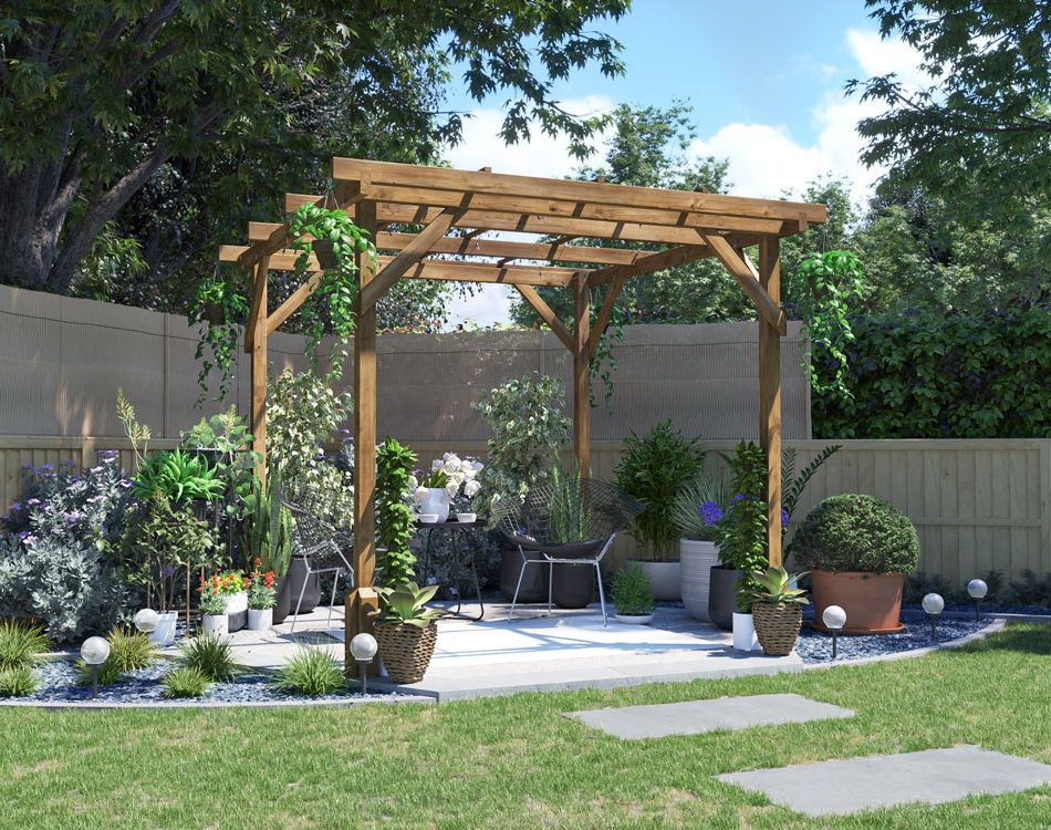 wooden pergola