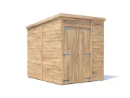 overlord garden shed with pent roof 1.8m x 2.4m double door