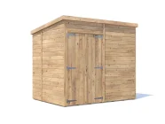 Overlord Modular Pent Garden Shed 2.4m x 1.8m Double Door