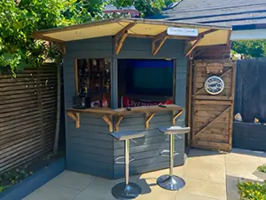 pub sheds and garden bars