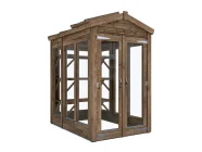 Pressure Treated Wooden Greenhouse Growzilla 4x6 with Shelving