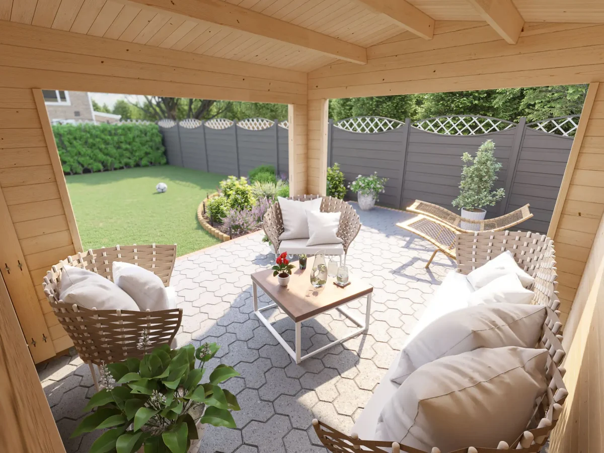 Severn Log Cabin with Gazebo Extension | BuyGardenPods product image 4