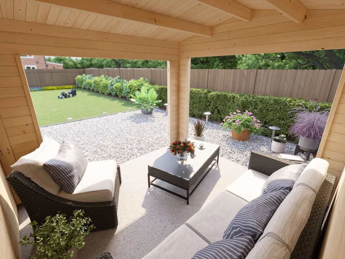 Severn Log Cabin with Side Store and Gazebo Extension | BuyGardenPods product image 4