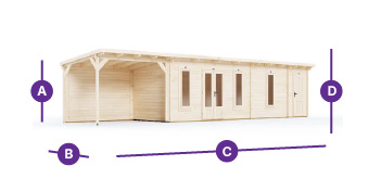 W11.5m x D2.5m spec image log cabin evilassassin gazebo