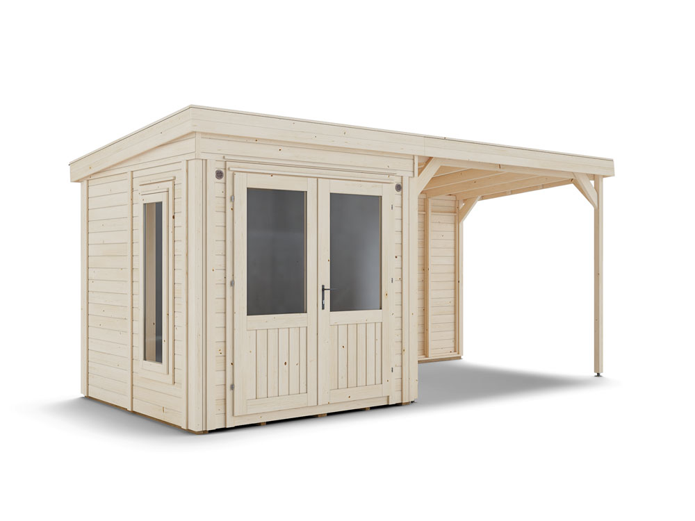 Dominator Classic Garden Office with Side Canopy | BuyGardenPods product image 32