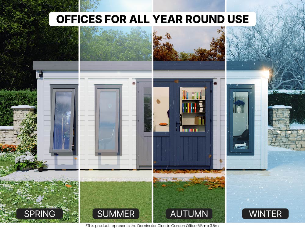 Dominator Classic Garden Office Reverse Pent | BuyGardenPods product image 8