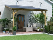 Utopia 3m x 3m Lean To Gazebo Wooden Garden Canopy