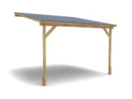Utopia 3m x 3m Lean To Gazebo Wooden Garden Canopy