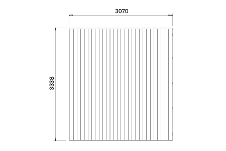Utopia 3m x 3m Lean To Gazebo Specification Measurements