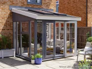 Addroom 3m x 2.5m Conservatory Alternative with Skylights Grey uPVC Painted