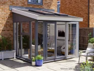 Addroom 3m x 2.5m Conservatory Alternative with Skylights Grey uPVC Painted