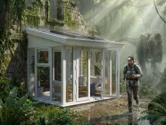 Addroom 3m x 2.5m Conservatory Alternative with Skylights