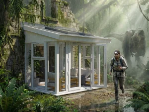Addroom 3m x 2.5m Conservatory Alternative with Skylights