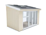 Addroom Conservatory Alternative 4m x 2.5m with Skylights Solid Wall