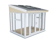 Addroom 3m x 2.5m Conservatory Alternative with Skylights White uPVC
