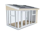 Addroom 4m x 2.5m Conservatory Alternative with Skylights White uPVC