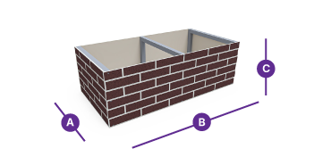 Brick planter 1200 x 600 x 400