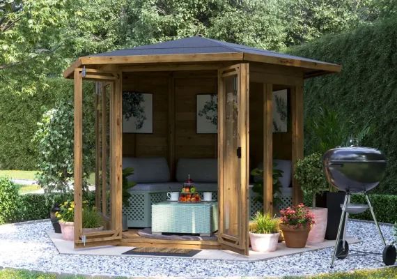 Pressure Treated RagePanda Hex Summerhouse