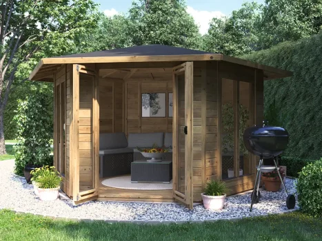 Pressure Treated RagePanda Hex Summerhouse