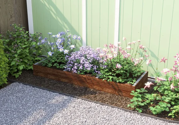 Timber Effect Garden Bed Planter 1800mm x 600mm x 200mm