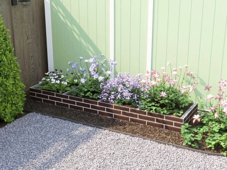 Brick Effect Garden Bed Planter 2400mm x 600mm x 200mm