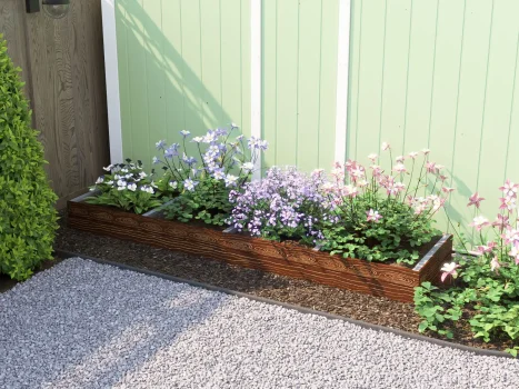 Timber Effect Garden Bed Planter 2400mm x 600mm x 200mm
