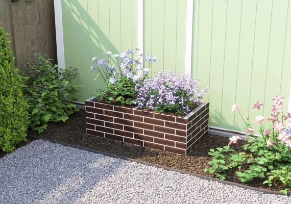 Brick Effect Garden Bed Planter 1200mm x 600mm x 400mm
