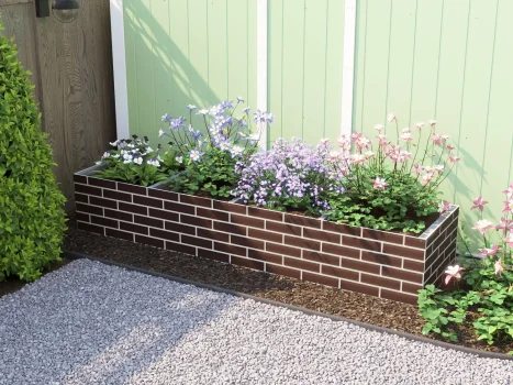 Brick Effect Garden Bed Planter 2400mm x 600mm x 400mm