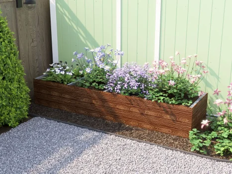 Timber Effect Garden Bed Planter 2400mm x 600mm x 400mm